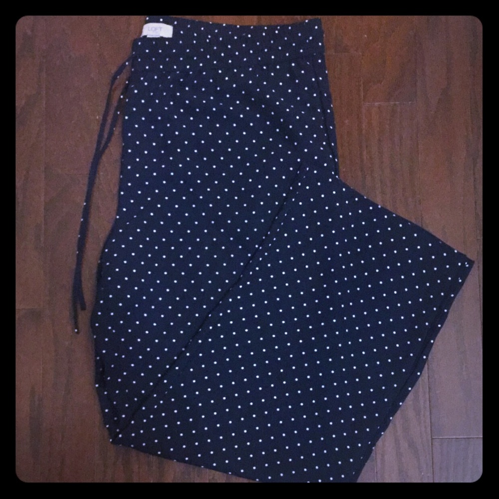 Ann Taylor LOFT Business Casual Polka Dot Pants
